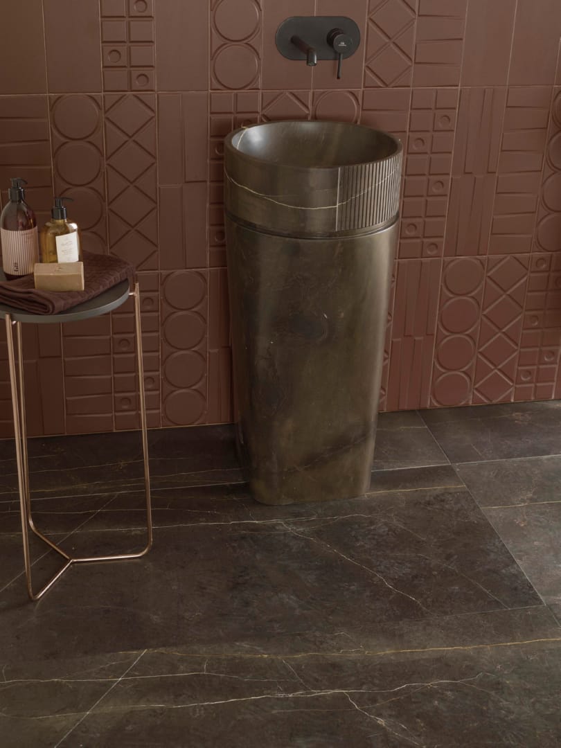 Geo Deco Maroon