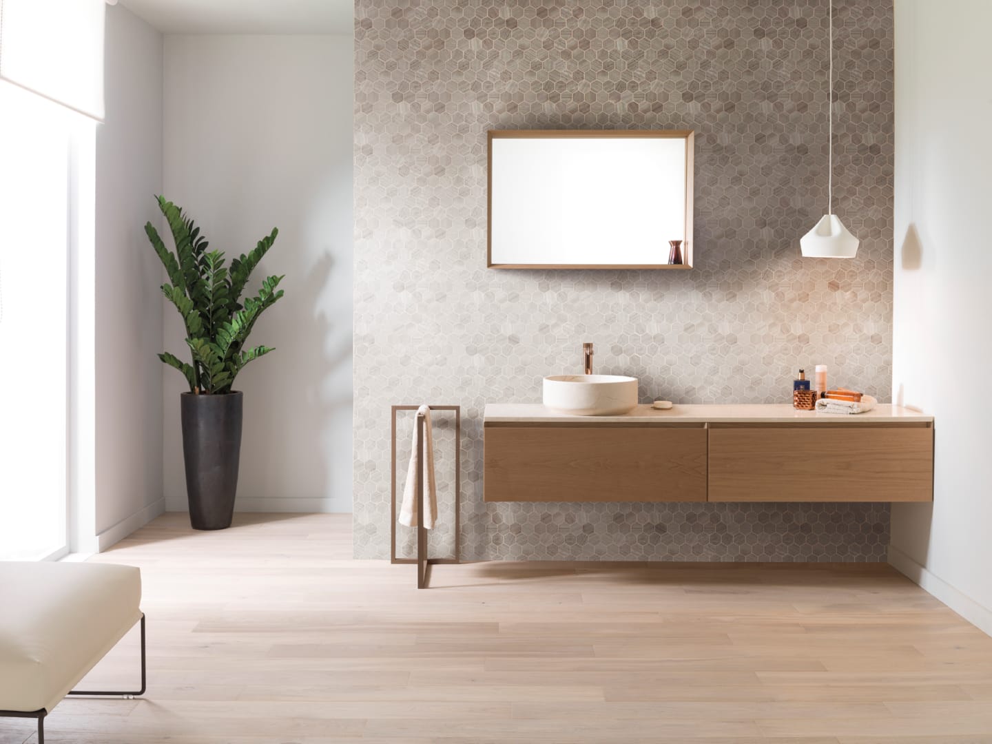 Essential Hexagon Silver Wood