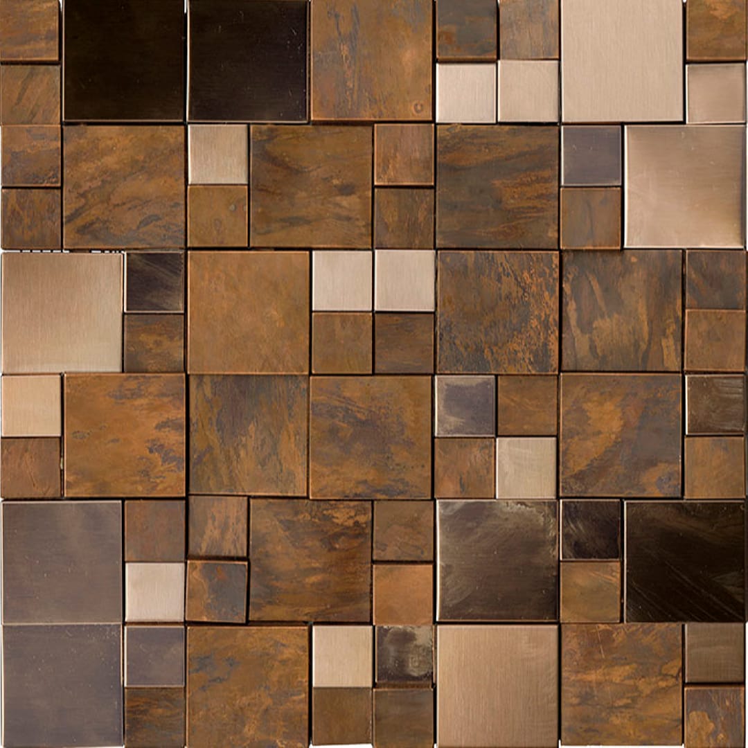 Metal Bronze Mini 3D Cubes