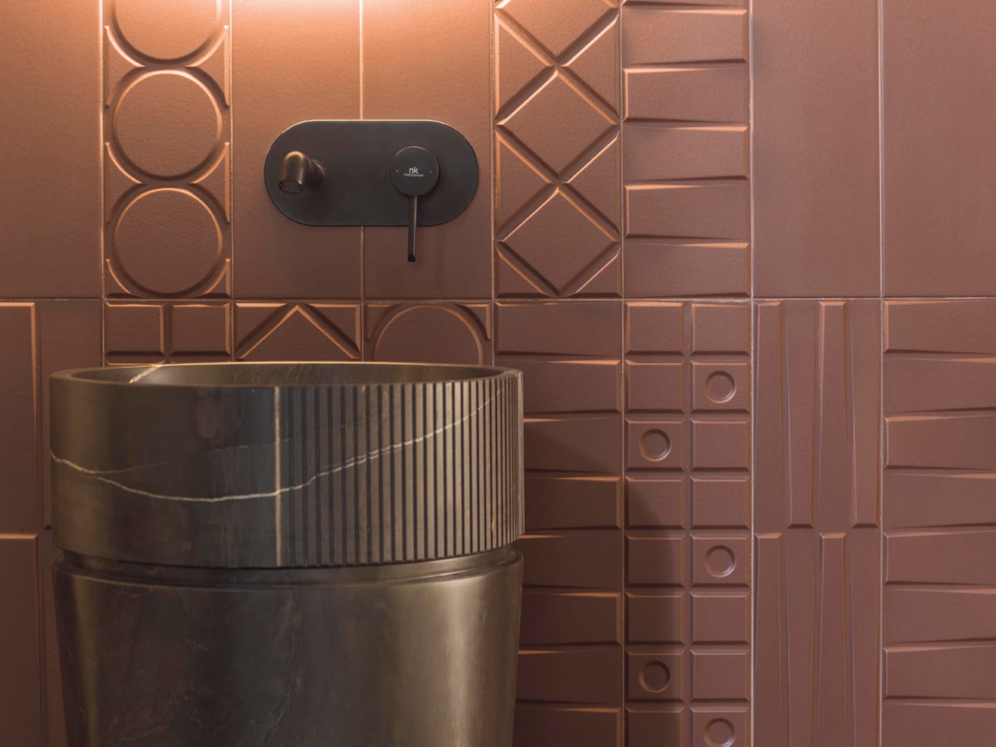 Geo Deco Maroon
