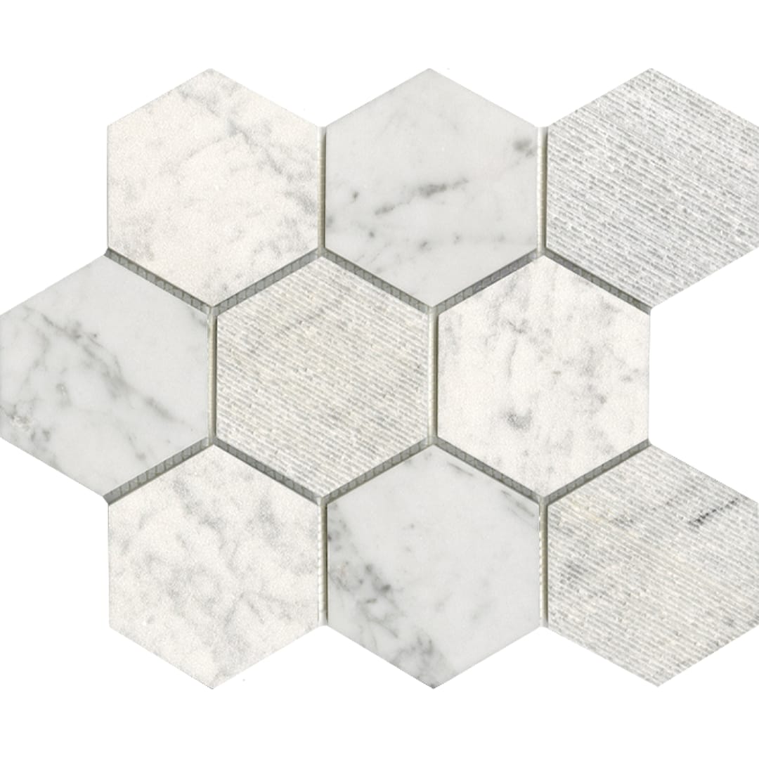 World Hexagon Texture White