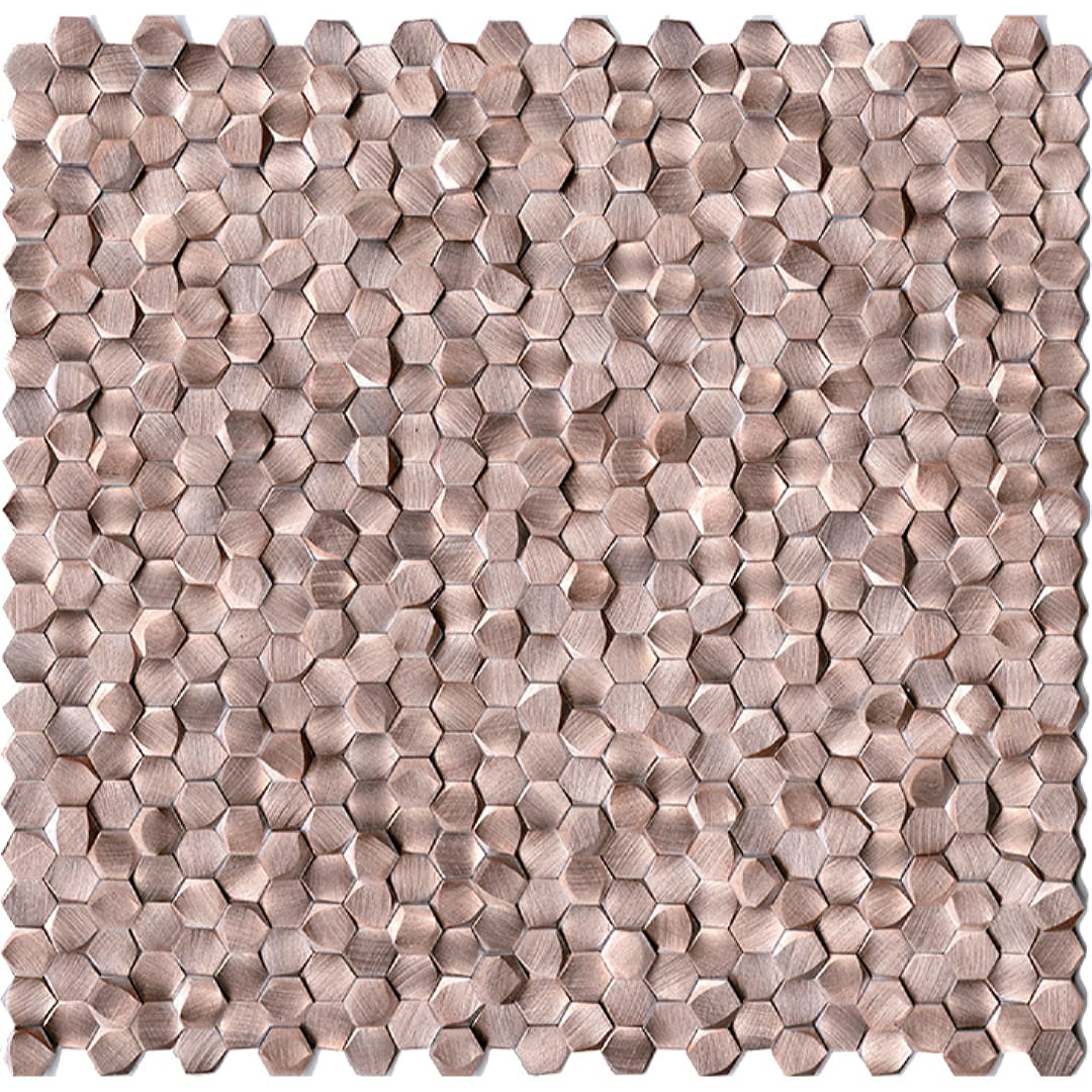 Gravity Aluminium 3D Hexagon Rose Gold