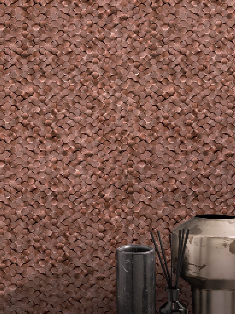 Gravity Aluminium 3D Hexagon Copper