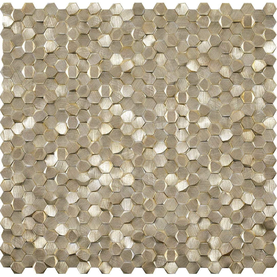 Gravity Aluminium 3D Hexagon Gold
