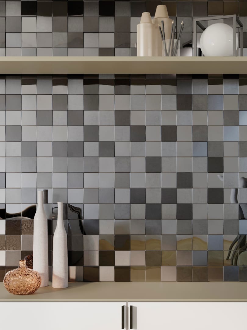 Metal Acero Anthracite 3D Cubes